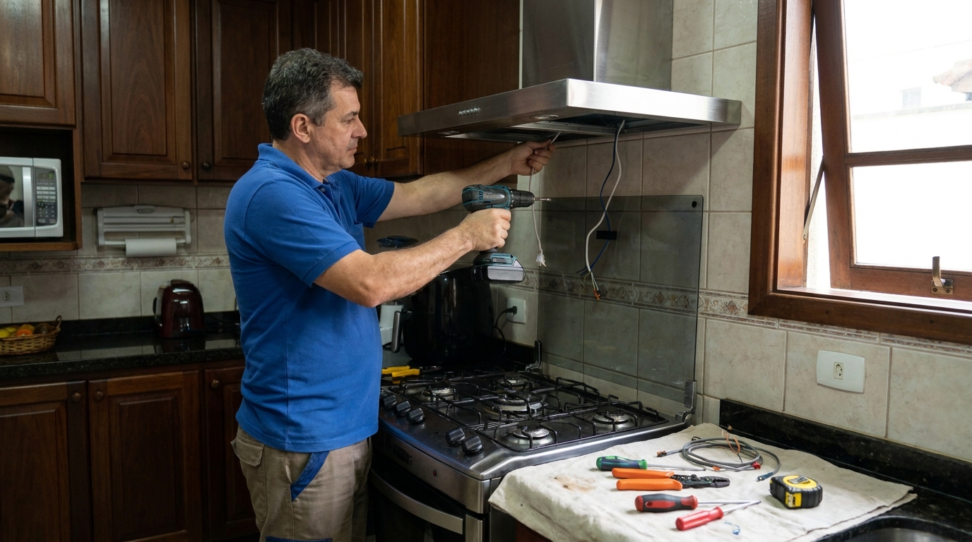 Instalacao de coifa e exaustor residencial em Vitória‑ES