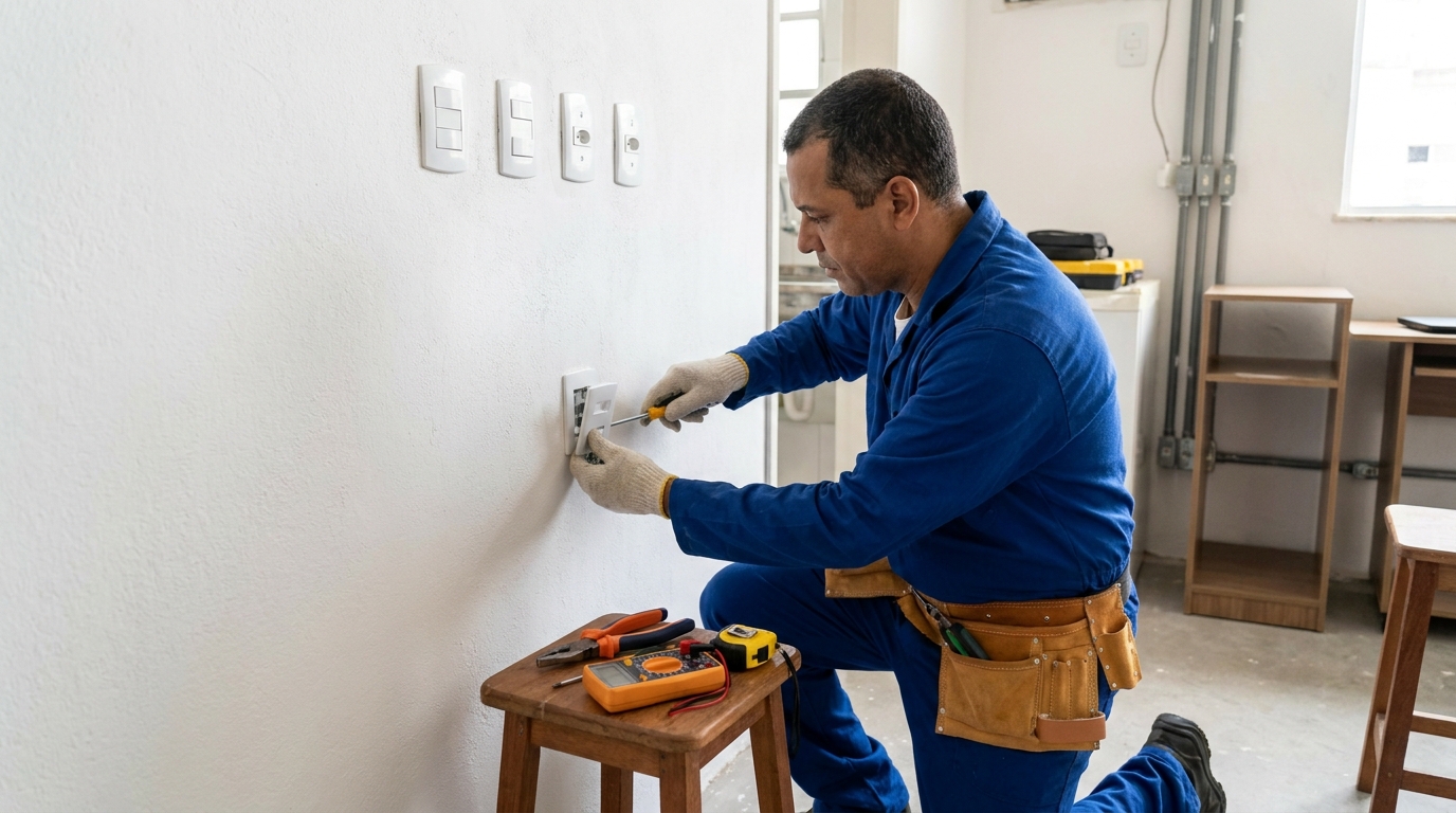 Instalacao de tomada e interruptor profissional em Vitória‑ES