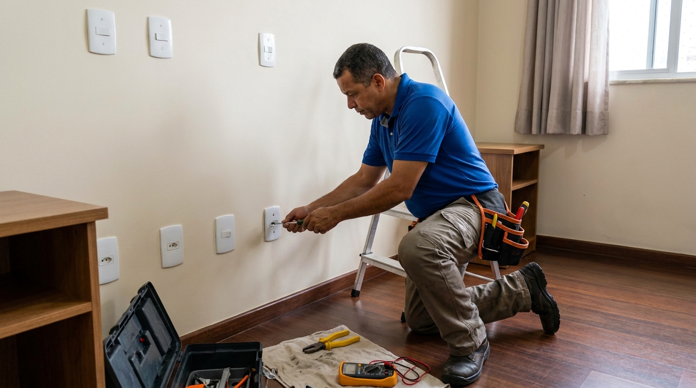 Instalacao de tomada e interruptor residencial em Vitória‑ES